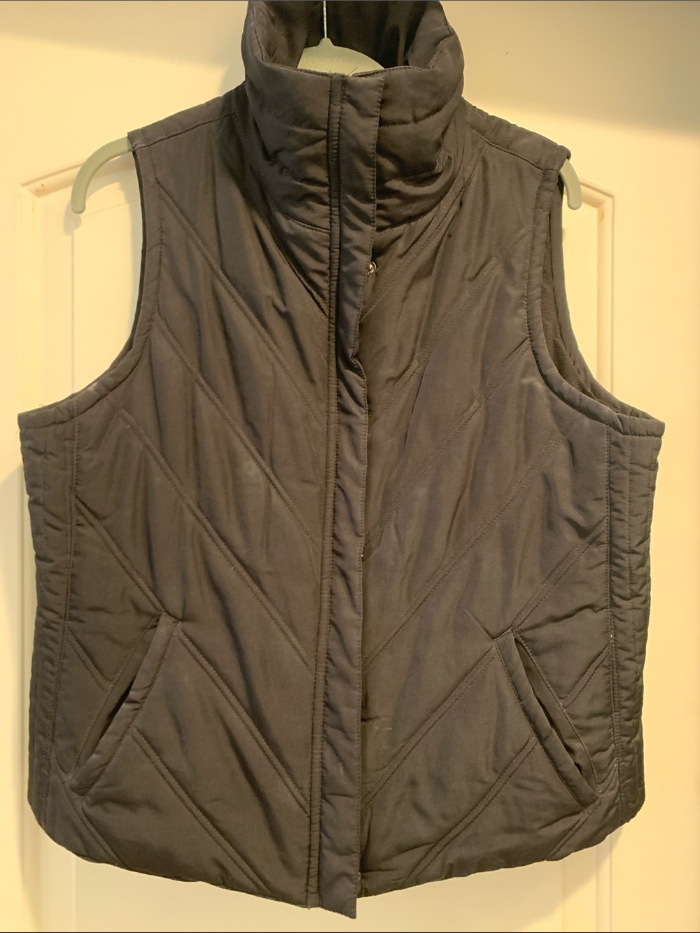 Daisy Fuentes Quilted Sleeveless Vest - Charcoal